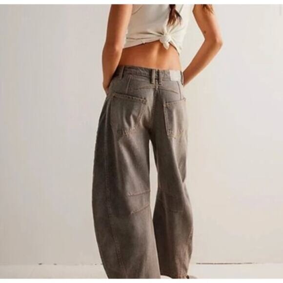 NWT WE THE FREE Good Luck Mid Rise Barrel Jeans - Picture 10 of 11